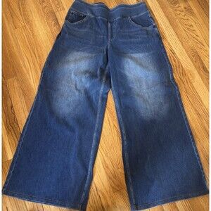 Womens Halara Elastic Waist Wide Leg Jeans Pull On 1X